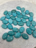 Turquoise natuursteen cabochon/ plaksteen 25x18mm (45 stuks)
