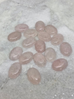 Rose quartz natuursteen cabochon/ plaksteen 25x18mm (17 stuks)