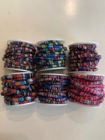 Aztec koord rond multicolor 6x4mm mix 6 rollen (25,5 meter)