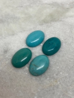 Turquoise natuursteen cabochon/ plaksteen 25x18mm (21 stuks)