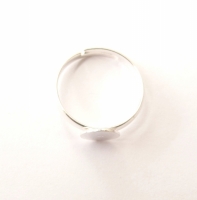 Verstelbare zilveren ring 17 mm