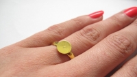 Verstelbare gouden ring 17 mm