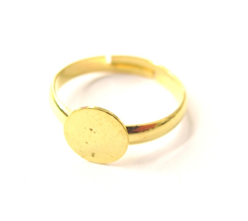 Verstelbare gouden ring 17 mm