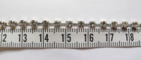 Zilveren strass ketting 3mm - per halve meter