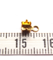 Gouden strass ketting houder voor 3mm strassketting per 2 stuks