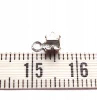 Zilveren strass ketting houder voor 3mm strassketting per 2 stuks