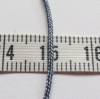Grijs nylon koord 1 mm