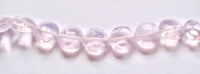Opaal roze facet kraal plat rond 13mm
