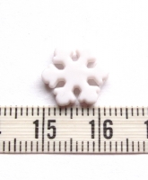 Witte acryl sneeuwvlok kraal 13x12mm (308 stuks)