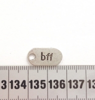 Zilveren BFF bedel 18x9mm (10 stuks)