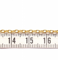Gouden schakelketting 3x2mm (8 meter)