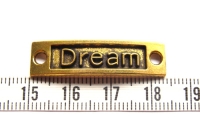 Antiek gouden dream connector 35x9mm