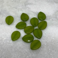 Jade facet kraal druppel groen 20x15mm (11 stuks)