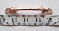Rose gouden pijltje connector 43x6mm (5 stuks)