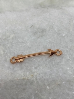 Rose gouden pijltje connector 43x6mm (5 stuks)