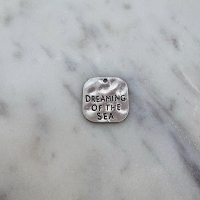 Zilveren dreaming of the sea bedel 19x20mm (30 stuks)