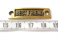 Gouden best friend connector 35x9.5mm