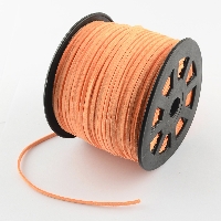 Donker oranje imitatie suede 3mm (9 meter)