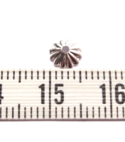 Zilveren metalen kralenkapje rond 6mm (468 stuks)
