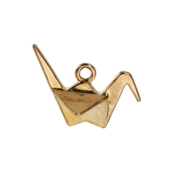Gouden kraanvogel bedel 27x20mm