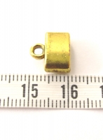 Goud plat eindkapje 10x11.5mm (200 stuks)