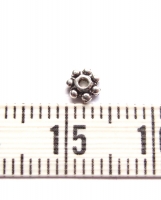 Zilveren mini sneeuwvlok tussenkraal 4x4mm (185 stuks)