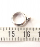 Antiek zilveren basic quality metalen ring met oog Ø7mm (48 stuks)