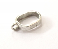 Antiek zilveren ovale ring met oog 10x16mm